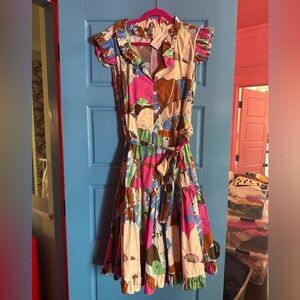 Colorful Floral Ruffle Dress La Double J Le choux
